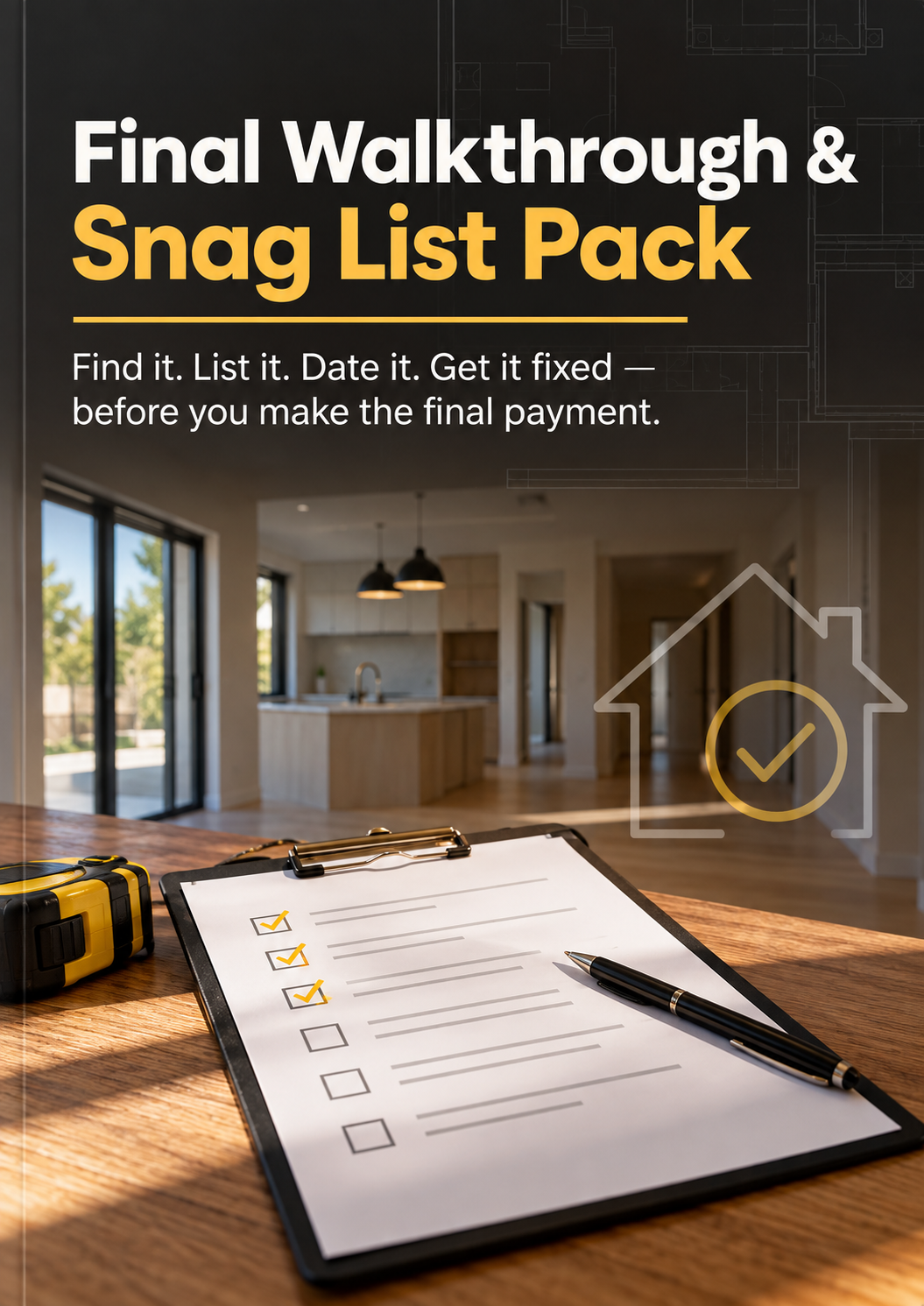 Final Walkthrough & Snag List Pack cover